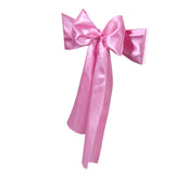 Max Satin Sashes Bows Chair Cover Bow Sash Wedding Events Supplies Pink - Aladdin Shoppers