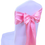 Max Satin Sashes Bows Chair Cover Bow Sash Wedding Events Supplies Pink - Aladdin Shoppers