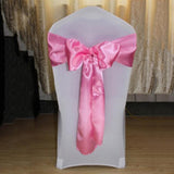 Max Satin Sashes Bows Chair Cover Bow Sash Wedding Events Supplies Pink - Aladdin Shoppers