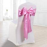 Max Satin Sashes Bows Chair Cover Bow Sash Wedding Events Supplies Pink - Aladdin Shoppers