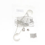 Max Set of 2Pcs Aluminium Alloy Curtain Pole Rod Wall Bracket Hook Holder White - Aladdin Shoppers