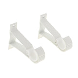Max Set of 2Pcs Aluminium Alloy Curtain Pole Rod Wall Bracket Hook Holder White - Aladdin Shoppers