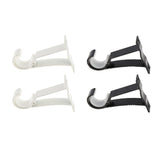 Max Set of 2Pcs Aluminium Alloy Curtain Pole Rod Wall Bracket Hook Holder White - Aladdin Shoppers