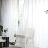 Max Sheer White Chiffon Window Curtain Panel for Balcony Bedroom White-140x240cm - Aladdin Shoppers