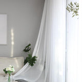 Max Sheer White Chiffon Window Curtain Panel for Balcony Bedroom White-140x240cm - Aladdin Shoppers
