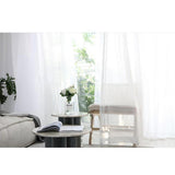 Max Sheer White Chiffon Window Curtain Panel for Balcony Bedroom White-140x240cm - Aladdin Shoppers