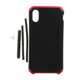 Max Shockproof Metal Bumper Case Cover for iPhone XS Black+Red - Aladdin Shoppers