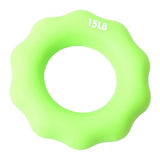 Max Silicone Hand Finger Grip Ring Muscle Power Training Exerciser Green 15LB - Aladdin Shoppers