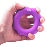 Max Silicone Hand Finger Grip Ring Muscle Power Training Exerciser Purple 75LB - Aladdin Shoppers