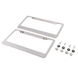 Max Silver Handmade Bling Rhinestones Stainless Steel Car License Plate Frame US - Aladdin Shoppers
