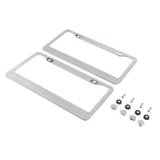 Max Silver Handmade Bling Rhinestones Stainless Steel Car License Plate Frame US - Aladdin Shoppers