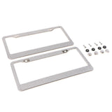 Max Silver Handmade Bling Rhinestones Stainless Steel Car License Plate Frame US - Aladdin Shoppers
