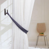 Max Simple Rope Tiebacks Holdbacks for Blackout Curtain Voile Drapes Dark Gray - Aladdin Shoppers