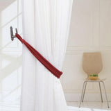 Max Simple Rope Tiebacks Holdbacks for Blackout Curtain Voile Drapes Wine Red - Aladdin Shoppers