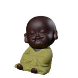 Max Small Mini Buddha Statue Monk Figurine Tea pet Decorative Ornaments Green - Aladdin Shoppers