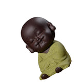 Max Small Mini Buddha Statue Monk Figurine Tea pet Decorative Ornaments Green - Aladdin Shoppers