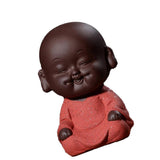 Max Small Mini Buddha Statue Monk Figurine Tea pet Decorative Ornaments Red - Aladdin Shoppers
