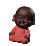 Max Small Mini Buddha Statue Monk Figurine Tea pet Decorative Ornaments Red - Aladdin Shoppers