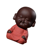 Max Small Mini Buddha Statue Monk Figurine Tea pet Decorative Ornaments Red - Aladdin Shoppers