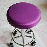 Max Smooth Surface Bar Stool Cover Round Lift Chair Seat Sleeve Salon Purple_35x10cm - Aladdin Shoppers