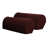 Max Sofa Armrest Covers Non Slip Stretch Arm Furniture Protector Dark Coffee