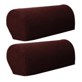 Max Sofa Armrest Covers Non Slip Stretch Arm Furniture Protector Dark Coffee - Aladdin Shoppers