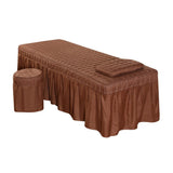 Max Soft Beauty Massage Bed Sheet With Pillowcase and Stool Cover Coffee - Aladdin Shoppers