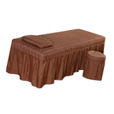 Max Soft Beauty Massage Bed Sheet With Pillowcase and Stool Cover Coffee - Aladdin Shoppers