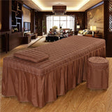 Max Soft Beauty Massage Bed Sheet With Pillowcase and Stool Cover Coffee - Aladdin Shoppers