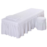 Max Soft Beauty Massage Bed Sheet With Pillowcase and Stool Cover White - Aladdin Shoppers