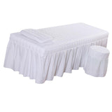 Max Soft Beauty Massage Bed Sheet With Pillowcase and Stool Cover White - Aladdin Shoppers