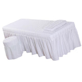 Max Soft Beauty Massage Bed Sheet With Pillowcase and Stool Cover White - Aladdin Shoppers