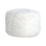 Max Soft Furry Round Footstool Cover Little Stool Chair White - 40cm