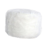 Max Soft Furry Round Footstool Cover Little Stool Chair White - 40cm - Aladdin Shoppers