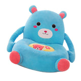 Max Soft Plush Animal Shape Foot Stool Cover with Chair Leg Socks Blue Bear