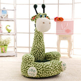 Max Soft Plush Animal Shape Foot Stool Cover with Chair Leg Socks Green Giraffe - Aladdin Shoppers