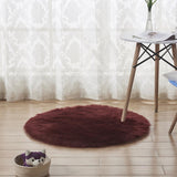 Max Soft Sheepskin Fluffy Skin Faux Fur Rug Mat Small Rugs Wine Red 30cm - Aladdin Shoppers