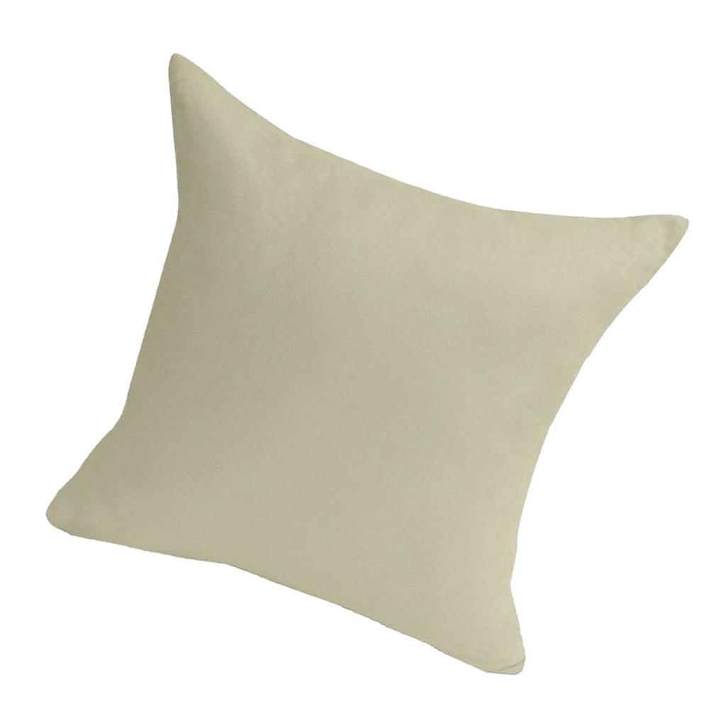 Max Soft Velvet Pillow Cover Solid Color Throw Pillow Case Creamy-white-45x45cm - Aladdin Shoppers