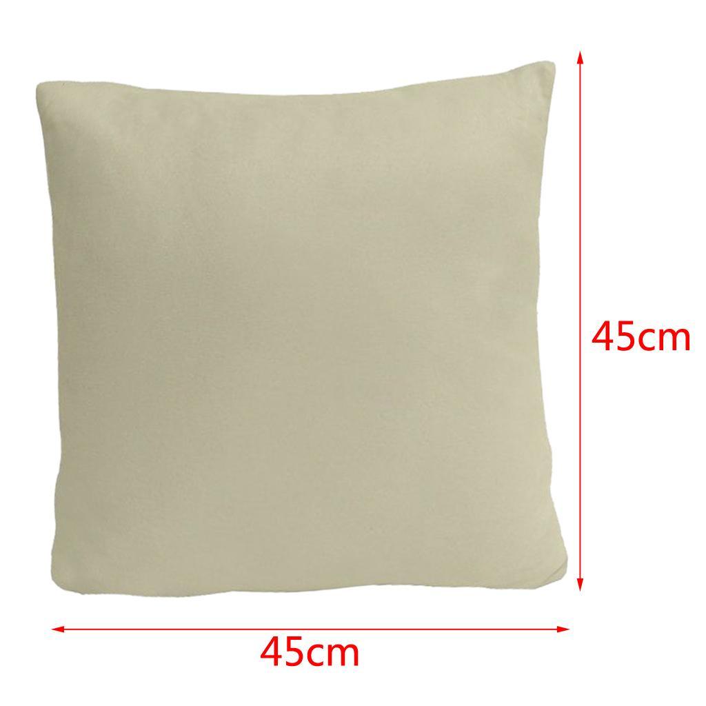 Max Soft Velvet Pillow Cover Solid Color Throw Pillow Case Creamy-white-45x45cm - Aladdin Shoppers