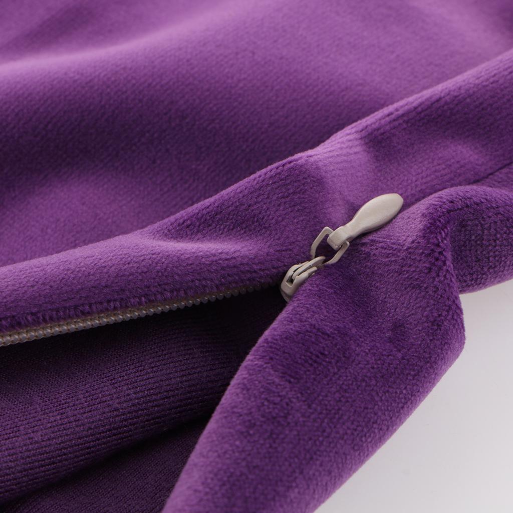 Max Soft Velvet Solid Color Throw Pillow Covers Cushion Case Dark Purple - Aladdin Shoppers