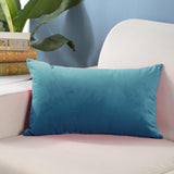 Max Soft Velvet Solid Color Throw Pillow Covers Cushion Case Lake Blue - Aladdin Shoppers