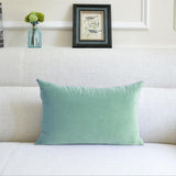 Max Soft Velvet Solid Color Throw Pillow Covers Cushion Case Light Green - Aladdin Shoppers