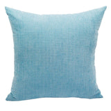 Max Soft Velvet Throw Pillow Cover Velvet Cushion Cover Pillowcase Light Blue 50 x 50cm - Aladdin Shoppers