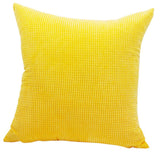 Max Soft Velvet Throw Pillow Cover Velvet Cushion Cover Pillowcase Yellow 50 x 50cm - Aladdin Shoppers