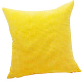 Max Soft Velvet Throw Pillow Cover Velvet Cushion Cover Pillowcase Yellow 50 x 50cm - Aladdin Shoppers