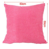 Max Solid Color Corduroy Pillow Case Square Sofa Cushion Cover Apricot - Aladdin Shoppers