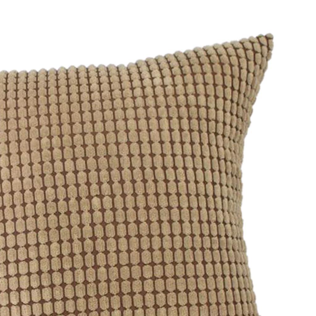 Max Solid Color Corduroy Pillow Case Square Sofa Cushion Cover Apricot - Aladdin Shoppers