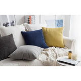 Max Solid Color Corduroy Pillow Case Square Sofa Cushion Cover Creamy-white - Aladdin Shoppers