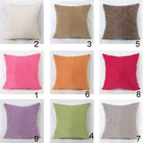 Max Solid Color Corduroy Pillow Case Square Sofa Cushion Cover Rose Red - Aladdin Shoppers