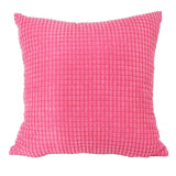 Max Solid Color Corduroy Pillow Case Square Sofa Cushion Cover  Rose Red